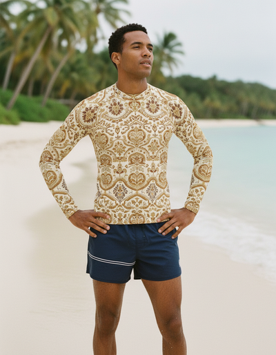 Men's Muskmelon Rangoli rash guard