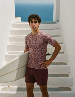 Men's Tea Rose Chord men's short-sleeve rashguards