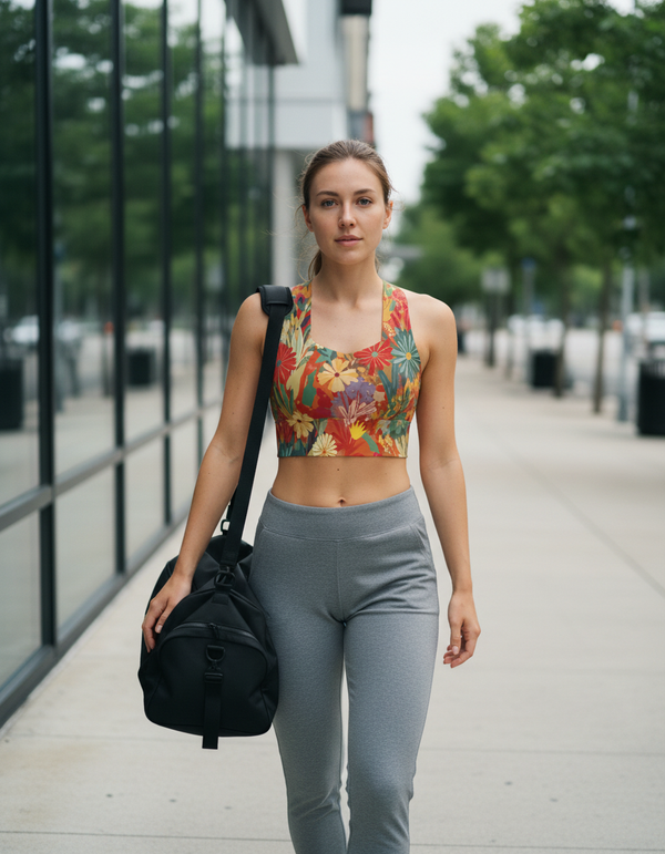 Petal Escape Blossom Longline Sports Bra