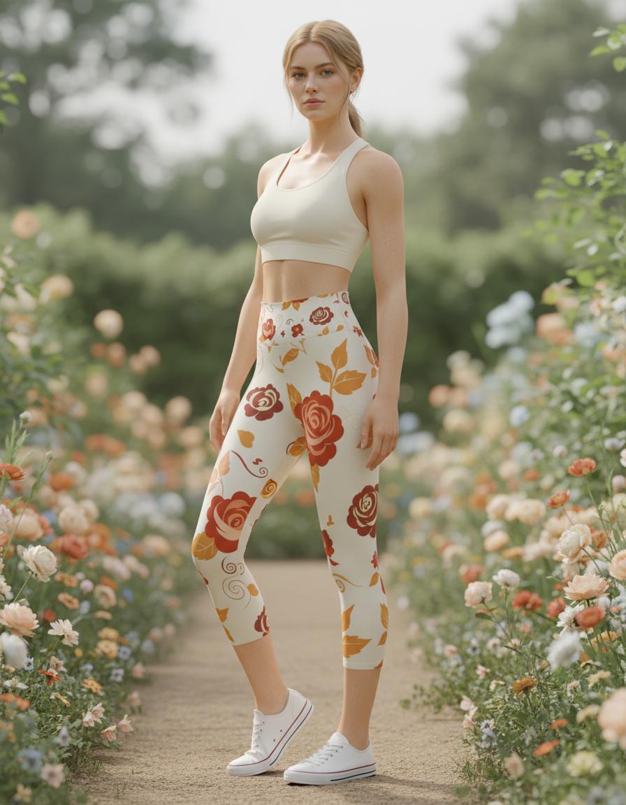 Burnt Sienna Belleza capri yoga leggings