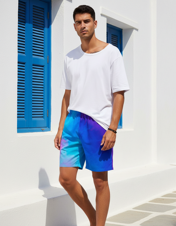 Ice-dye Collection men's swim trunks