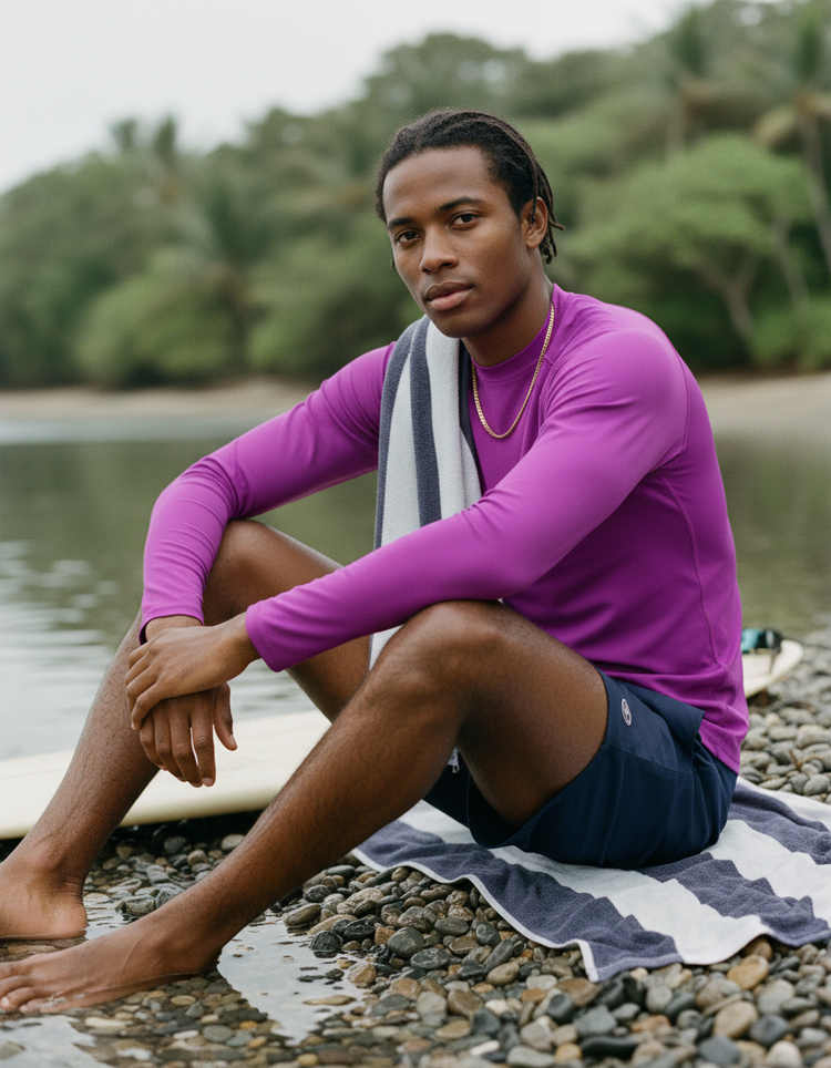 Neon Purple Rash Guard Men's Rashguard — Dripper