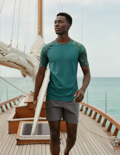 Alexandrite Tropique Rash Guard Men's Rashguard — Dripper