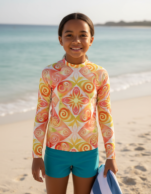 Muskmelon Prism Youth Rash Guard Youth Rash Guard — Dripper