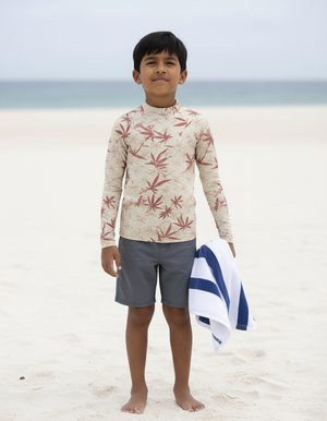 Dusty Rose Mizu Kids Rash Guard Kids Rash Guard — Dripper