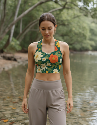 Petal Longline Sports Bra longline sports bra