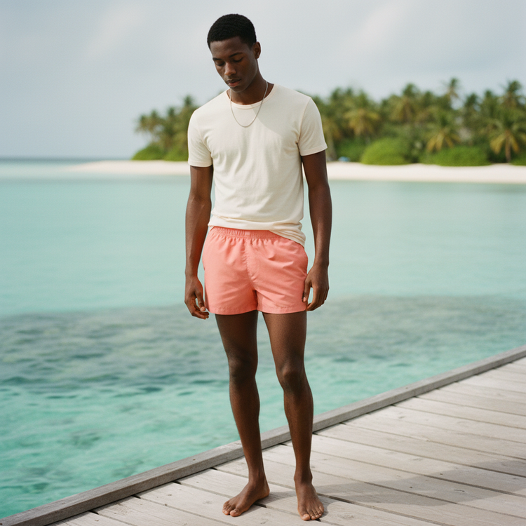 Salmon Men's Swim Trunks Men's Swim Trunks — Dripper