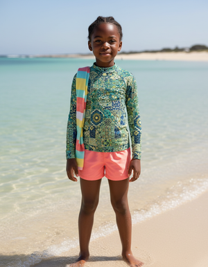 Kids Jelly Mint Riad kids rashguards