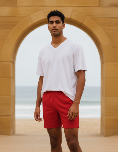 Venetian Red Men's Swim Trunks swim trunks