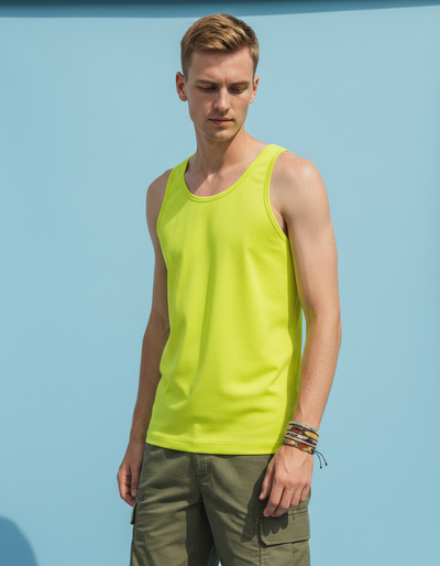 Men's Neon Yellow Tank Top tank top