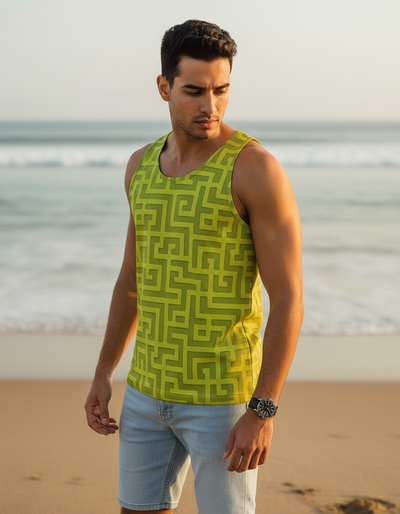 Men's Lime Kintsugi Tank Top tank top