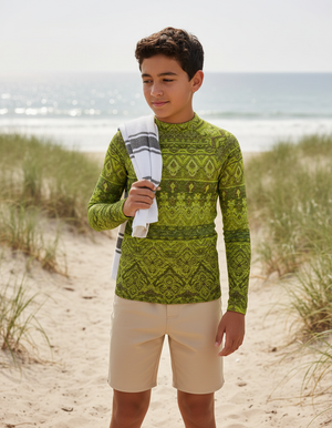 Youth Runway Chartreuse Serenade youth rashguards