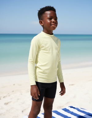 Cream Kids Rash Guard Kids Rash Guard — Dripper