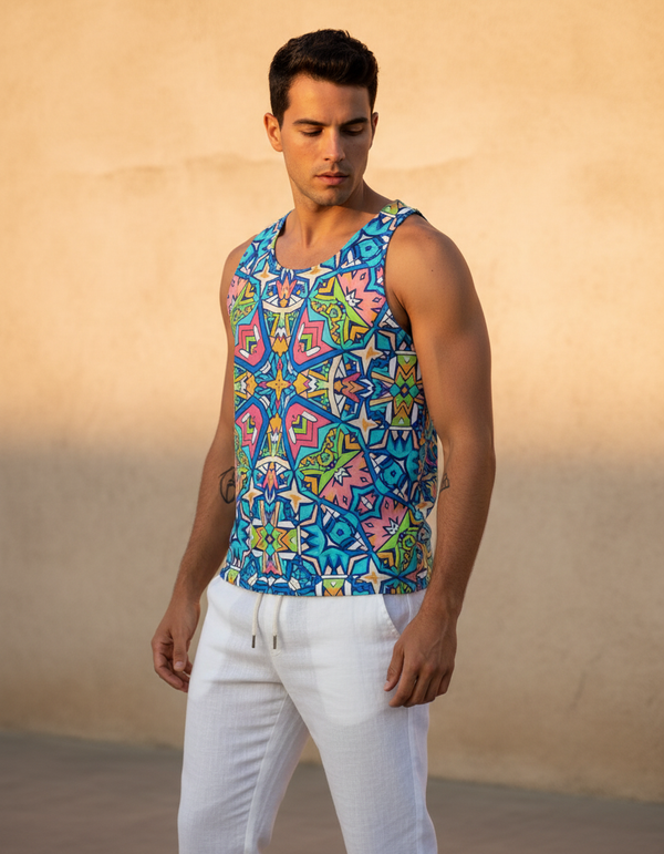Iridescent Spectrum Prism Tank Top