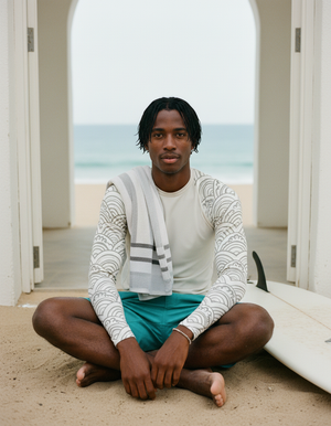 White Onyx Aoi Rash Guard Men's Rashguard — Dripper