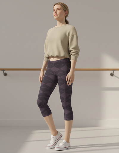 Burnished Lilac Tsuki Capri Leggings capri leggings