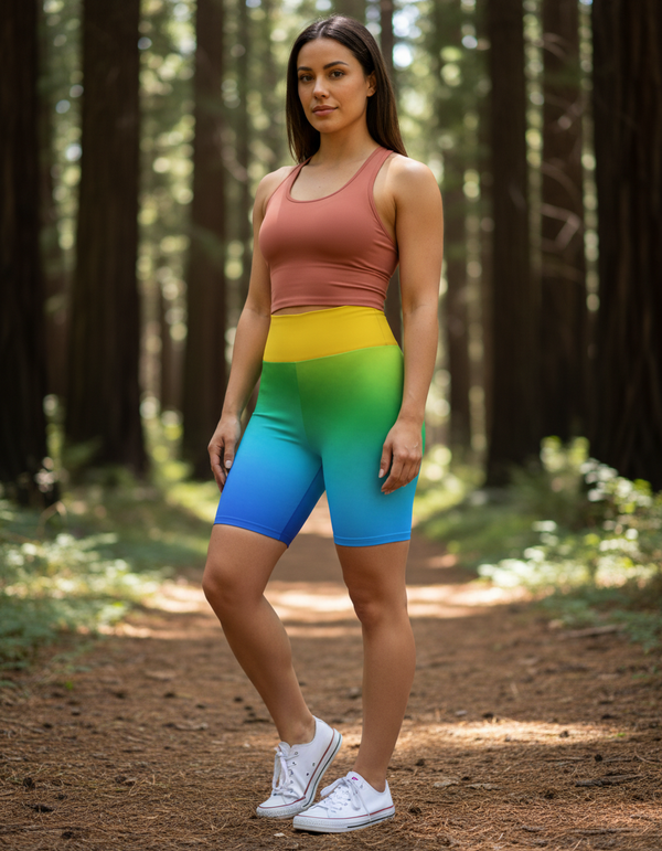 Rainbow Collection yoga shorts