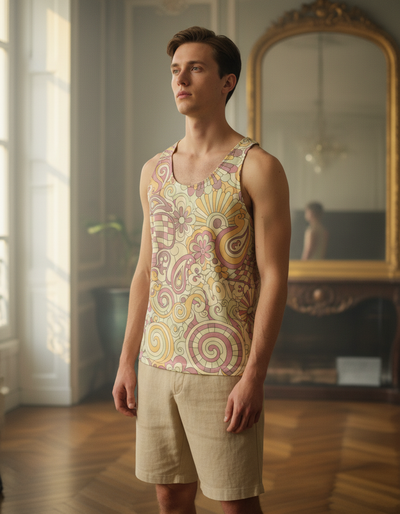 Men's White Onyx Trippy Tank Top tank top