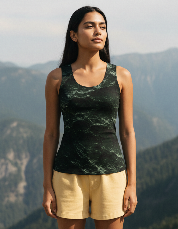 Tank Top in Runway Emerald Eclipse