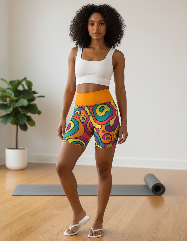 Yoga Shorts in Funky