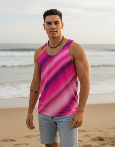 Men's Hot Pink Stratum Tank Top tank top