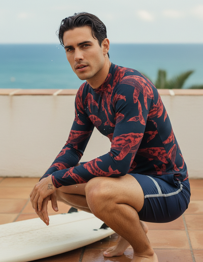 Men's Fiery Red Breeze rash guard