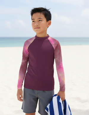 Amaranth Frost Kids Rash Guard Kids Rash Guard — Dripper