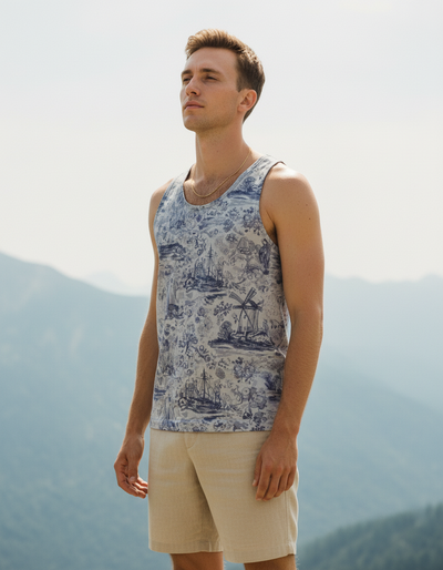 Men's Rhodonite Cerulean Tank Top tank top