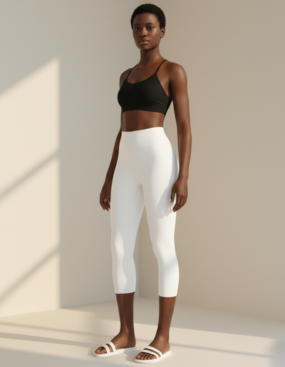 White Capri Yoga Leggings capri yoga leggings