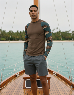 Coffee Bean Breeze Rash Guard Men's Rashguard — Dripper
