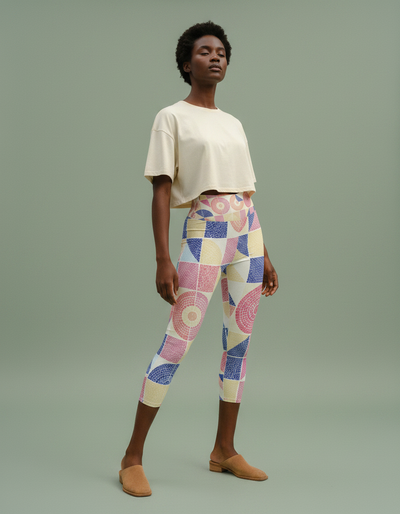Rhodonite Aura Capri Yoga Leggings capri yoga leggings