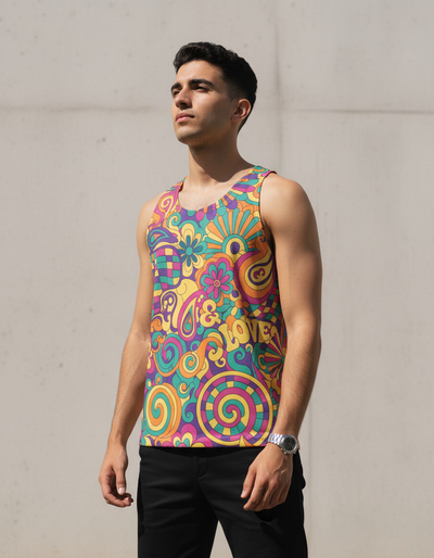 Men's Runway Emerald Trippy Tank Top tank top