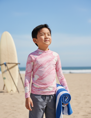 Kids Millennial Pink Eclipse kids rashguards