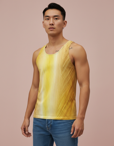 Men's Yellow Prism Tank Top tank top