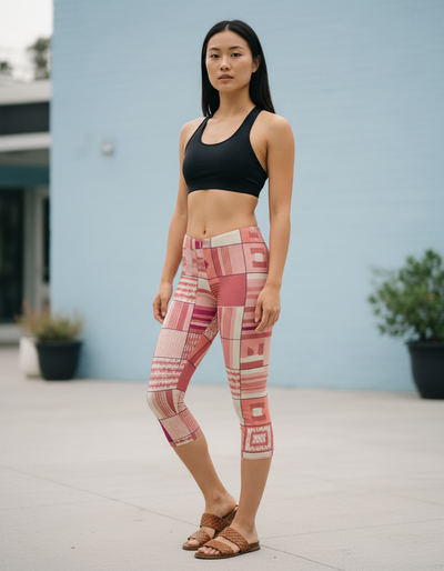 Millennial Pink Ubuntu Capri Leggings capri leggings