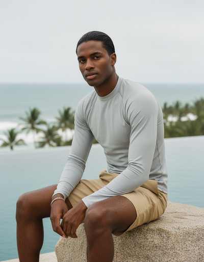 Men's Silver rash guard