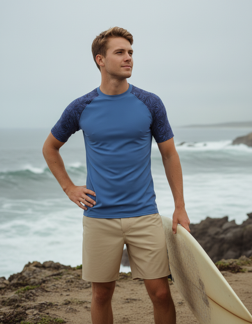Marina Chord Rash Guard Men's Rashguard — Dripper