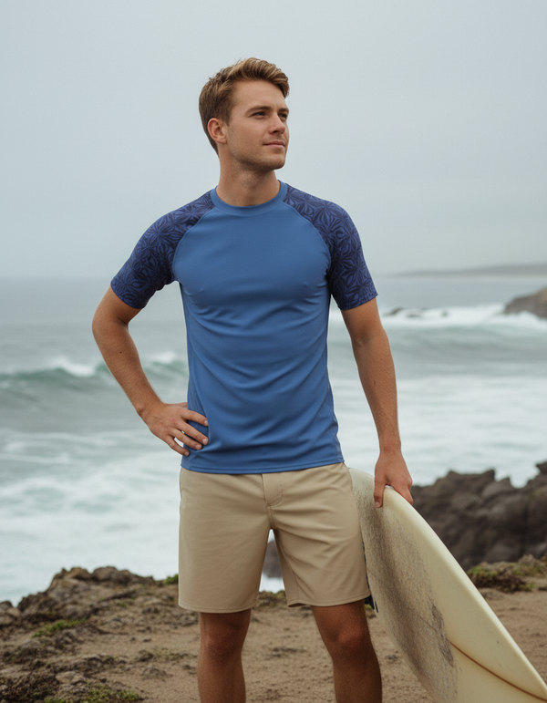 Men's Bicolor Patterns Rash Guard