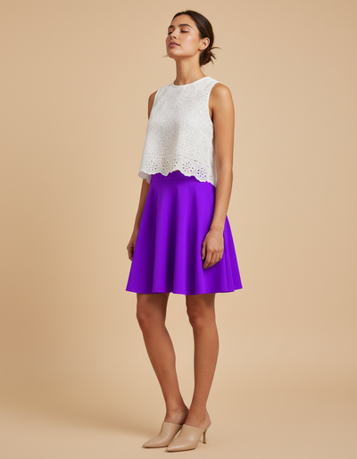 Electric Violet Skater Skirt skater skirt