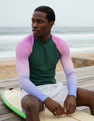 Men's Burnished Lilac Prism men's short-sleeve rashguards