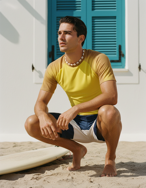 Yellow Chroma Rash Guard bikini — Dripper