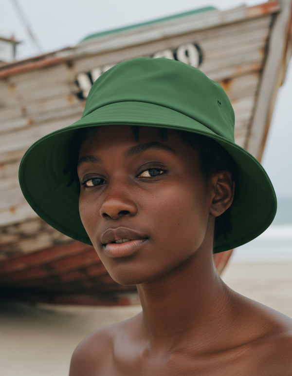 Bucket Hat in Hunter Green