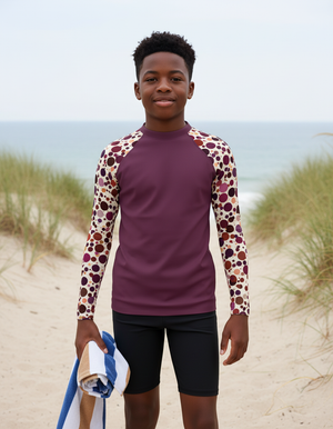 Amaranth Dapple Youth Rash Guard Youth Rash Guard — Dripper