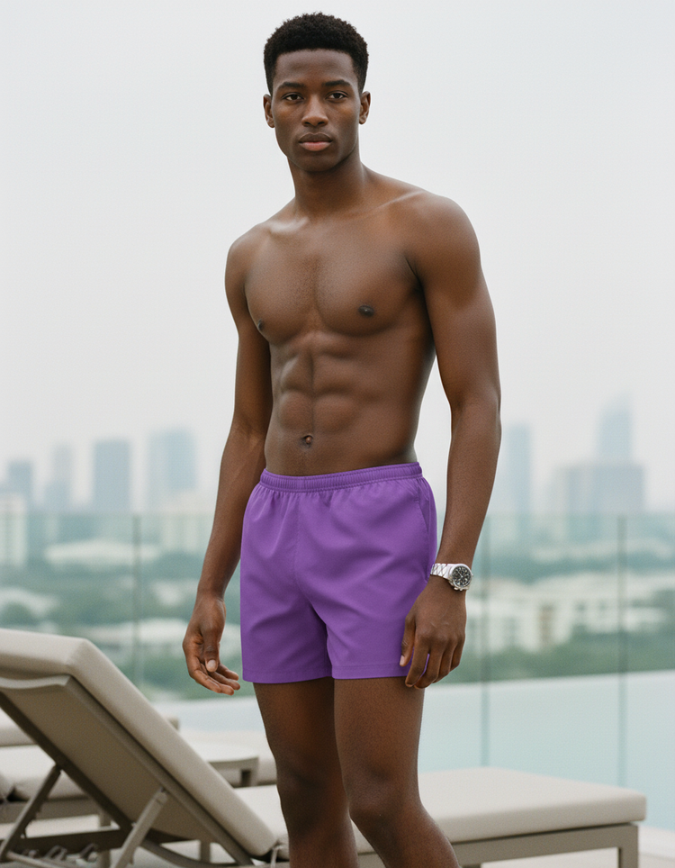 Violet Men's Swim Trunks Men's Swim Trunks — Dripper