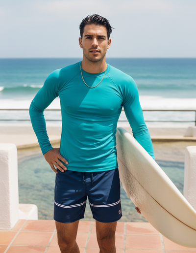 Men's Teal rash guard