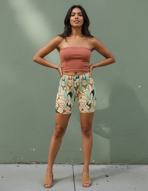 Women's Japanese Ukiyo-e Short Shorts