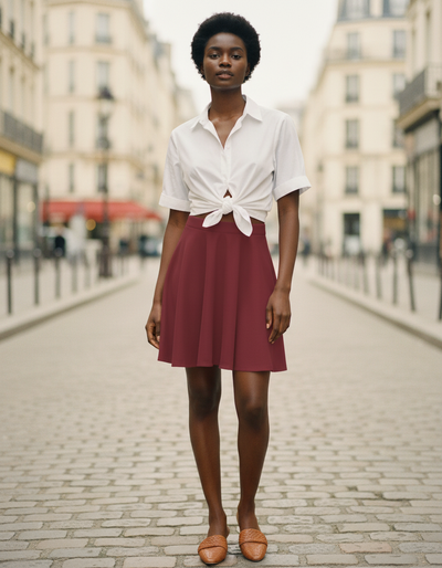 Wine Skater Skirt skater skirt