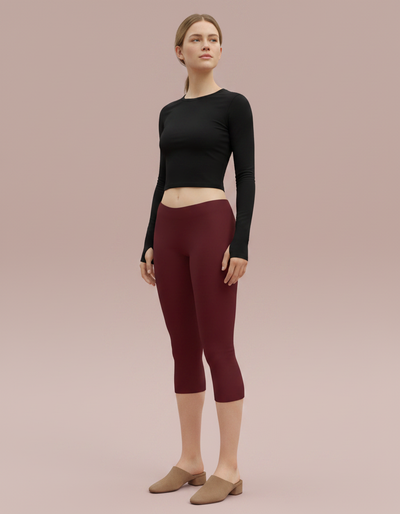 Bordeaux Capri Leggings capri leggings