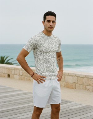 White Onyx Aoi Rash Guard Men's Rashguard — Dripper