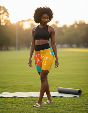 Nebula Yoga Shorts Yoga Shorts — Dripper